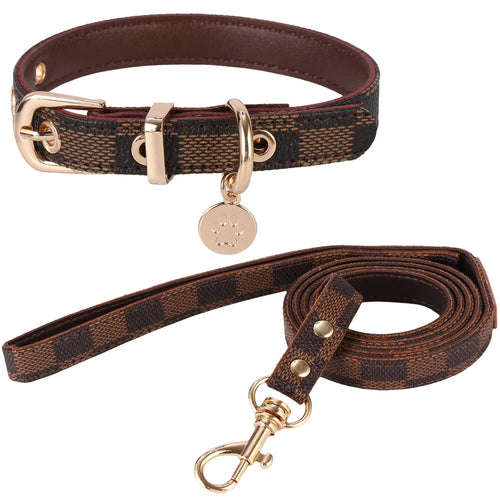 Adjustable Leather Dog Collar