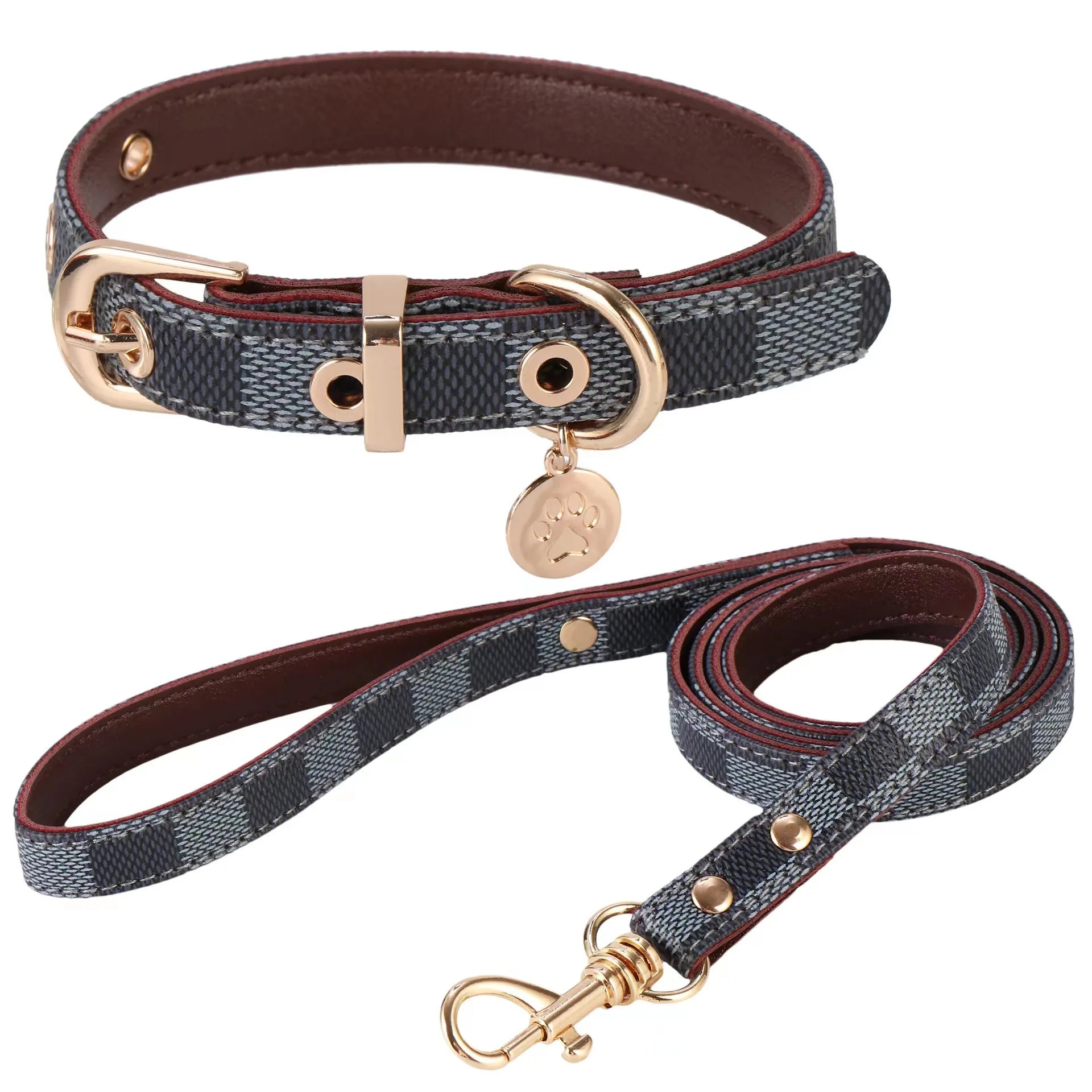 Adjustable Leather Dog Collar