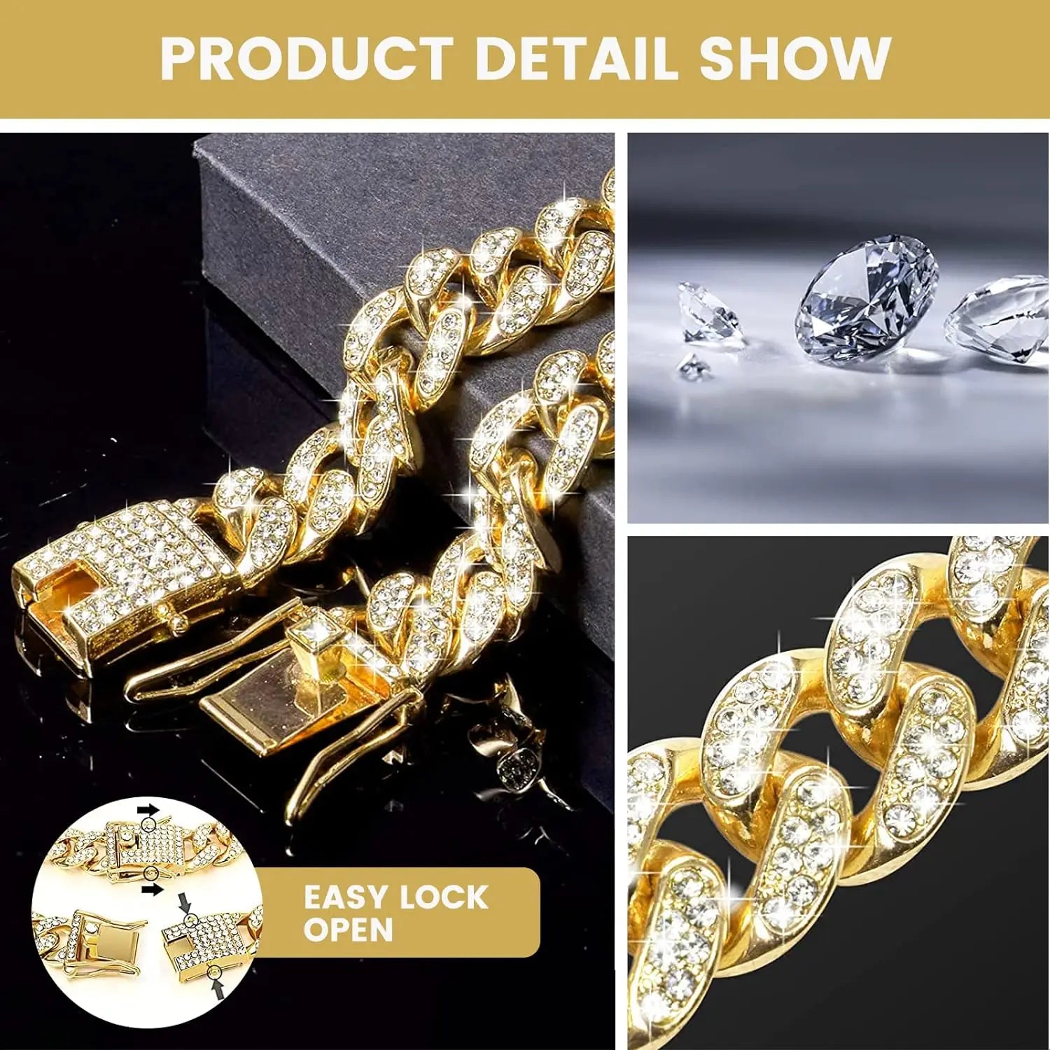 Diamond Cuban Pet Chain Collar