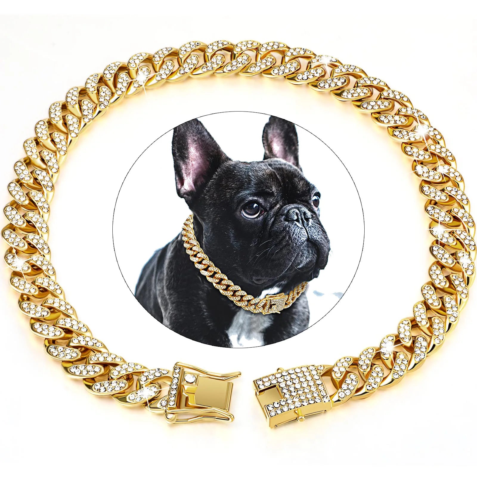 Diamond Cuban Pet Chain Collar